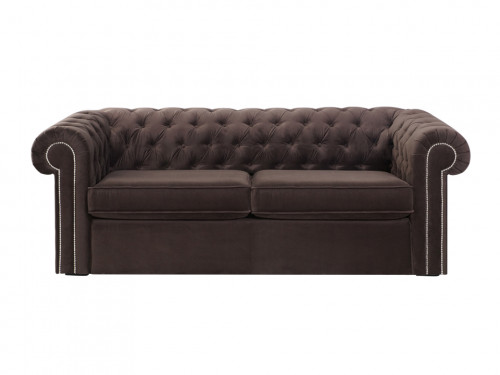 диван chesterfield прямой коричневый 105х208 в Костроме