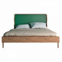 кровать деревянная двуспальная 160х200 зеленая ellipse в Костроме