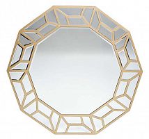 зеркало золотое круглое в десятиугольной раме goldy в Костроме