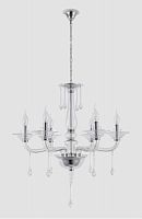 подвесная люстра crystal lux monica sp6 chrome/transparent в Костроме