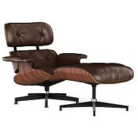 кресло lounge chair & ottoman коричневое в Костроме