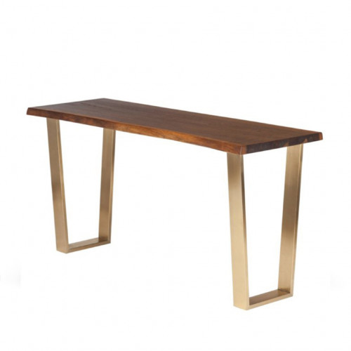 консоль wood&steel коричневая, золото в Костроме
