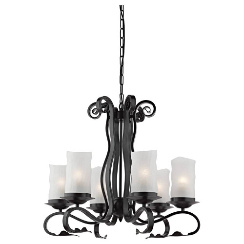 подвесная люстра arte lamp scroll a7915lm-6bk в Костроме