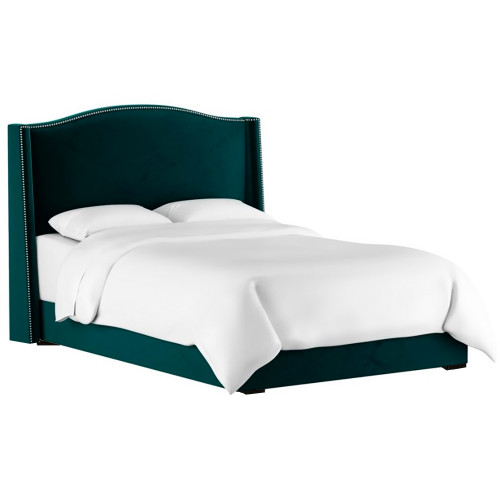 кровать двуспальная 160х200 синяя cole wingback peacock в Костроме