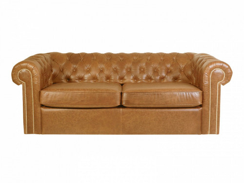 диван chesterfield прямой светло-коричневый в Костроме