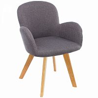 стул деревянный стул asia wooden legs / grey fabric в Костроме