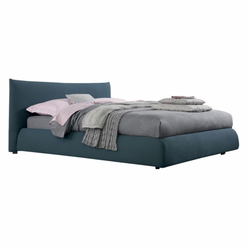 кровать двуспальная 180х200 голубая pillow fit в Костроме