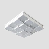 потолочный светодиодный светильник ambrella light orbital crystal sand fs1550 wh/sd 192w d715*715 в Костроме
