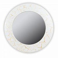 зеркало белое круглое диаметр 90 см с золотым декором fashion white gold в Костроме