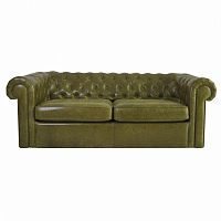 диван chesterfield двухместный прямой оливковый в Костроме