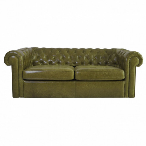 диван chesterfield двухместный прямой оливковый в Костроме