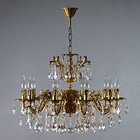 подвесная люстра ambiente granada 2118/10 ab tear drop бронза в Костроме