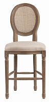 барный стул vintage french round cane back кремовый лен в Костроме