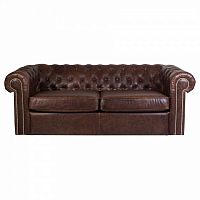 диван chesterfield прямой темно-коричневый в Костроме
