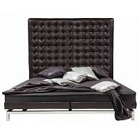 кровать двуспальная 180х200 коричневая из экокожи boss bed в Костроме