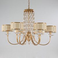 подвесная люстра newport 2906/c бежевая в Костроме