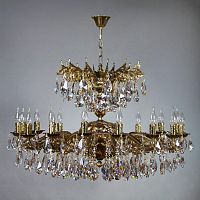 подвесная люстра ambiente leon 2128/16 pb tear drop бронза в Костроме