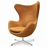 кресло egg chair темно-коричневое в Костроме