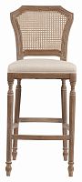 барный стул vintage french nailhead cane back кремовый лен в Костроме