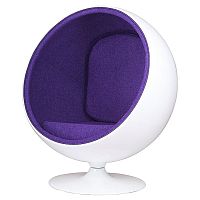 кресло eero ball chair бело-фиолетовое в Костроме