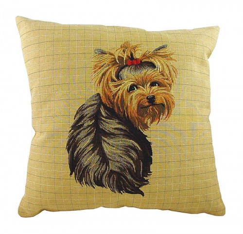 подушка с фото йоркширского терьера yorkie sitting в Костроме