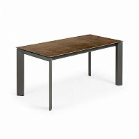 стол atta 160 (220)x90 антрацит, фарфор iron cort cc0186k10 от la forma (ex julia grup) в Костроме