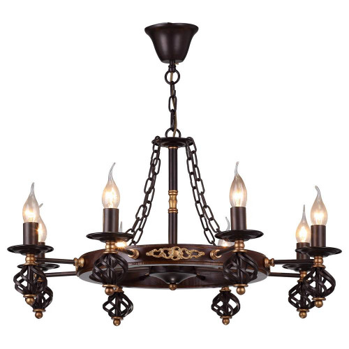 подвесная люстра arte lamp cartwheel a4550lm-8ck в Костроме