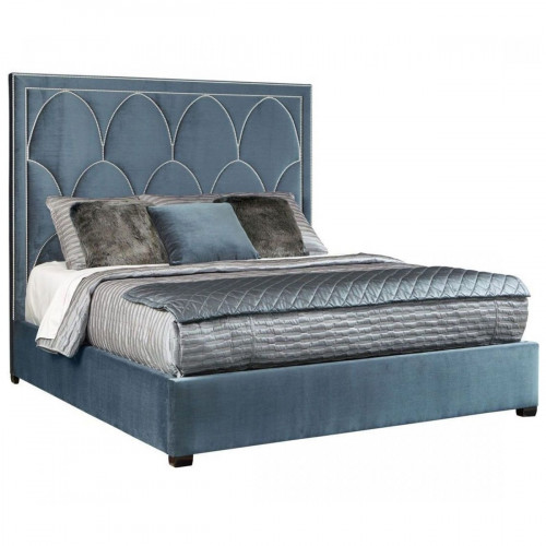 кровать двуспальная 160х200 голубая petals queen в Костроме