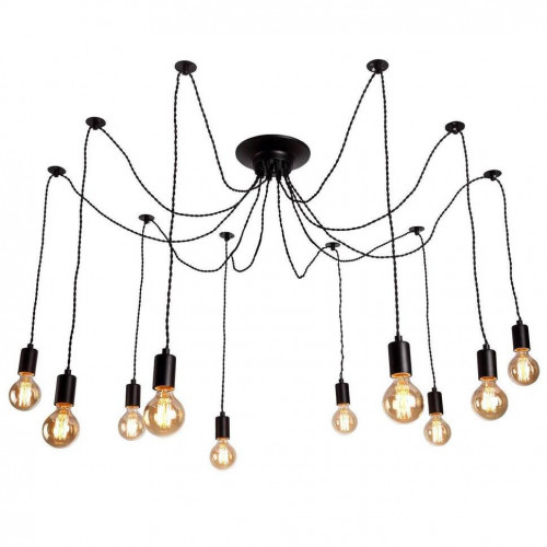 подвесная люстра arte lamp 76 a9184sp-10bk в Костроме