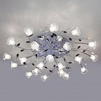 потолочная светодиодная люстра eurosvet florescence 80114/21 хром/белый в Костроме