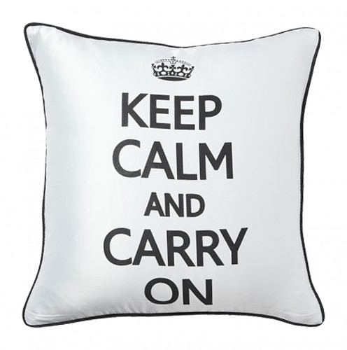 подушка с надписью keep calm and carry on в Костроме
