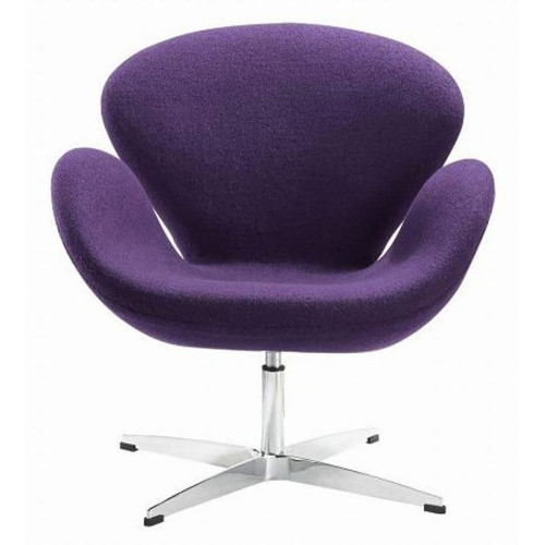 кресло swan chair шерсть фиолетовое в Костроме