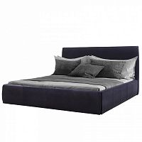 кровать двуспальная с мягкой спинкой 190х200 черная amy bed р в Костроме