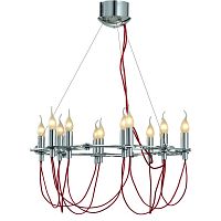 подвесная люстра divinare capillari 8777/02 lm-12 красная в Костроме