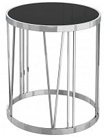 стол журнальный silver drum хром, черный в Костроме