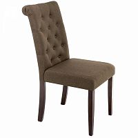 стул деревянный amelia dark walnut / fabric brown в Костроме