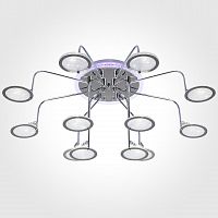 потолочная люстра eurosvet spider 80109/12 хром/синий+фиолетовый в Костроме