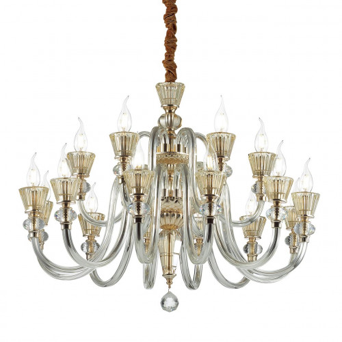 подвесная люстра ideal lux strauss sp18 золото в Костроме