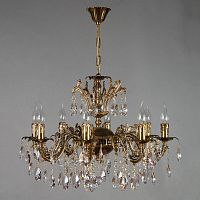 подвесная люстра ambiente granada 2118/8 pb tear drop бронза в Костроме