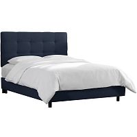 кровать двуспальная с мягкой спинкой 160х200 синяя alice tufted blue в Костроме