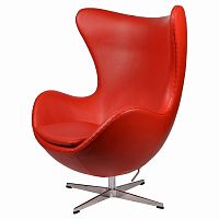 кресло arne jacobsen style egg chair красное в Костроме