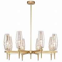 подвесная люстра maytoni lita h002pl-08g янтарная в Костроме