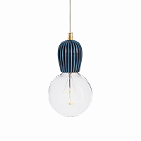 подвесной светильник keramik rib indigo brass в Костроме