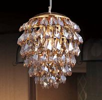 подвесной светильник crystal lux charme sp3+3 led gold/amber в Костроме