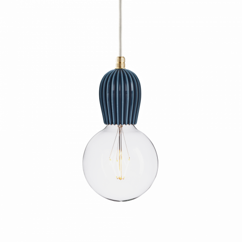 подвесной светильник keramik rib indigo brass в Костроме