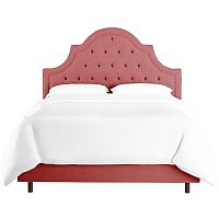 кровать двуспальная 180х200 розовая с каретной стяжкой harvey tufted rose velvet в Костроме
