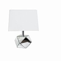 лампа настольная белая на зеркальном основании 30x30x37,5 см в Костроме