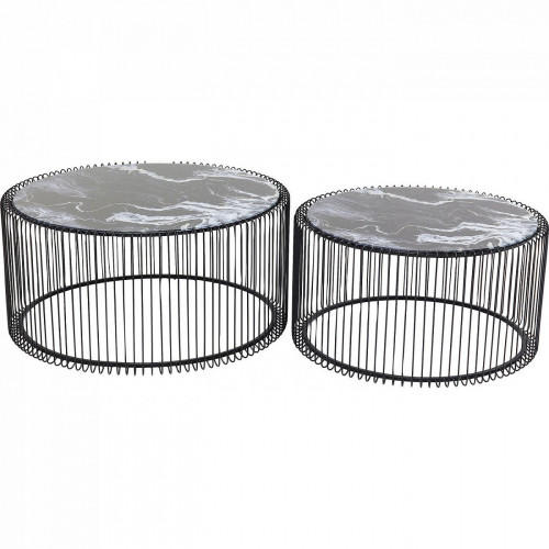 столик кофейный wire черный 70x70x34 в Костроме