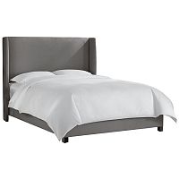 кровать двуспальная 180х200 серая kelly wingback gray linen в Костроме