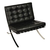 кресло barcelona style chair черное в Костроме
